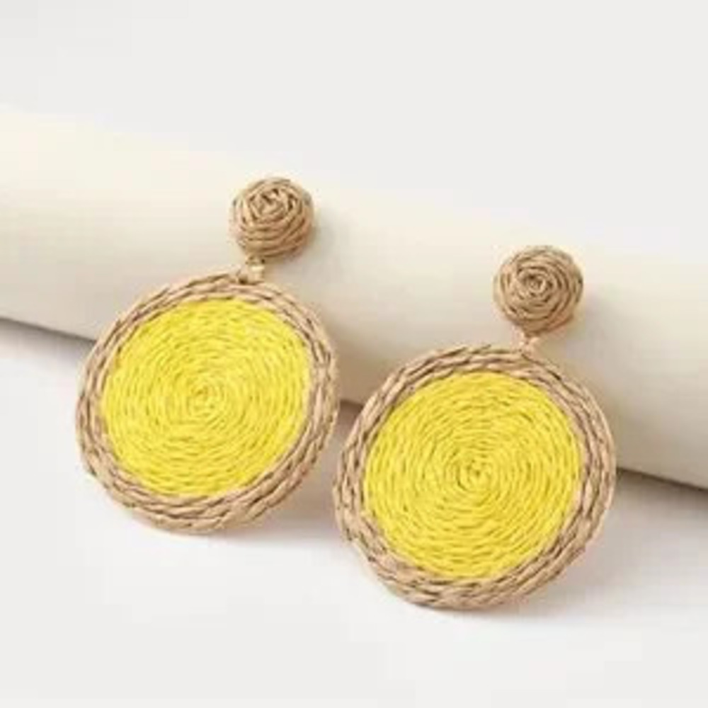 Bohemians Yellow?Summer Round Earrings